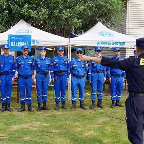 蓝天之下守护神·湘乡市蓝天救援队巡护在茅浒水乡