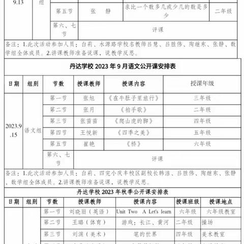 精彩课堂——共同成长                     丹达学校公开课