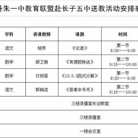 优化教学流程，加强校际交流，提升学生素养——丹朱一中教育联盟10月份工作会议