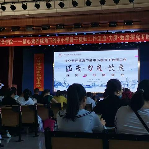 核心素养视角下的中小学骨干教师工作温度、力度、效度探究专题培训会