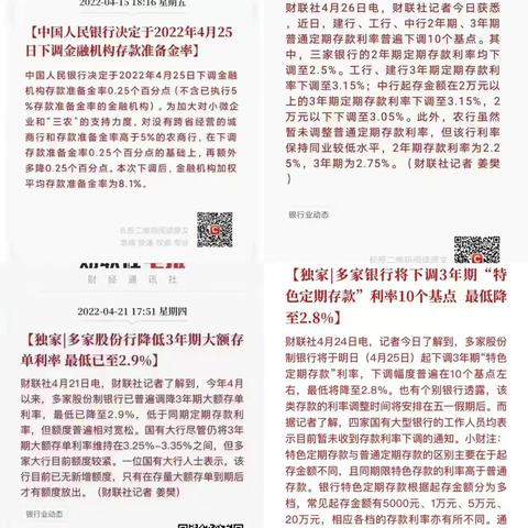 民泰锦江支行线上财富沙龙——降准后的政策解读