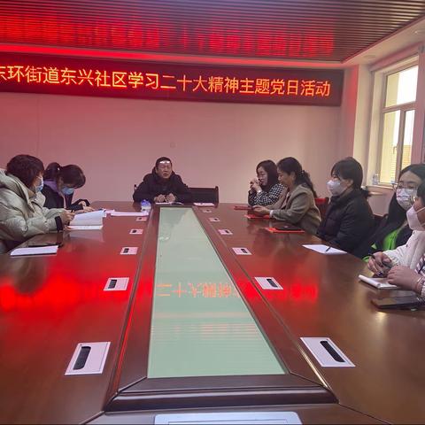 东环街道东兴社区学习二十大精神主题党日活动