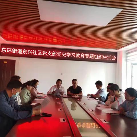 东环街道东兴社区党支部召开党史学习教育专题组织生活会