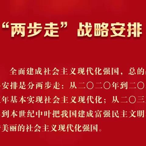 学习贯彻二十大精神——【两步走战略安排】