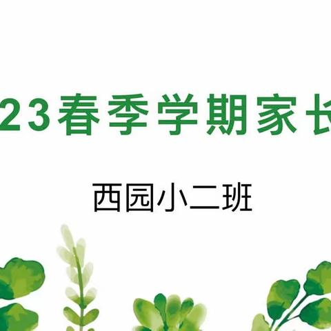 为爱携手，为幼相约——高新区幼儿园西园小二班线上家长会总结