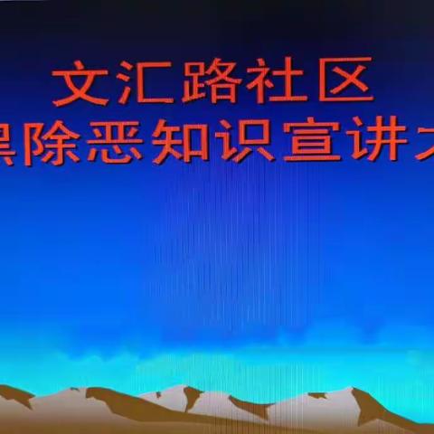 普集街道办文汇路社区扫黑除恶宣传