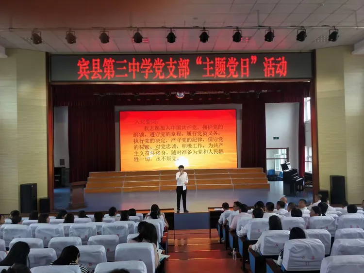 宾县第三中学党日活动