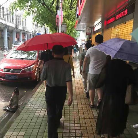 冒雨探望  情暖人心