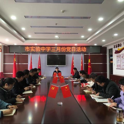 济源市实验中学三月份党日活动