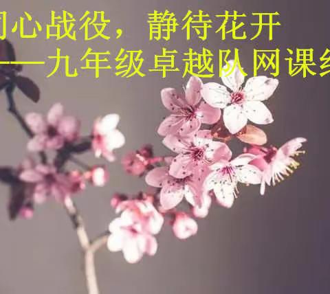 同心战役 静待花开——东长寿学校九年级卓越队网课纪实