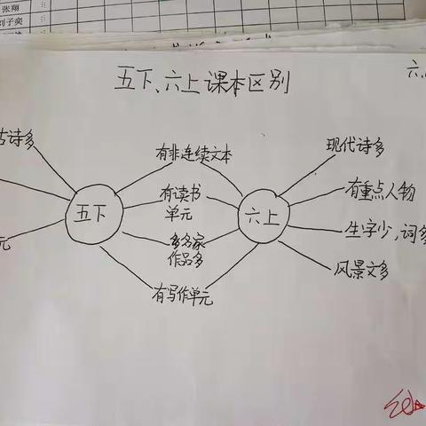 五下与六上语文对比