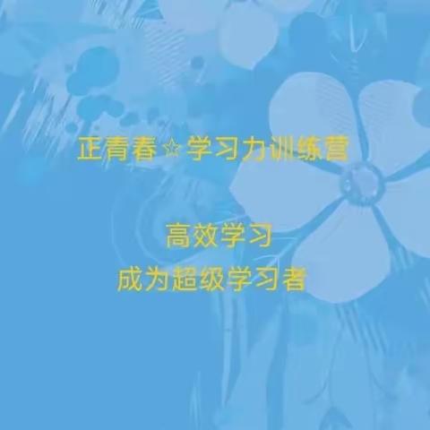 我是超级学习者——巩义二初☆正青春·学习力训练营