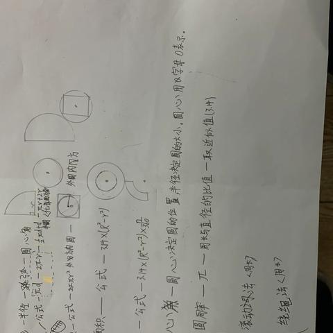 分享、交流、收获，成长每一天——-六一班宝贝们的数学思维导图（圆单元）