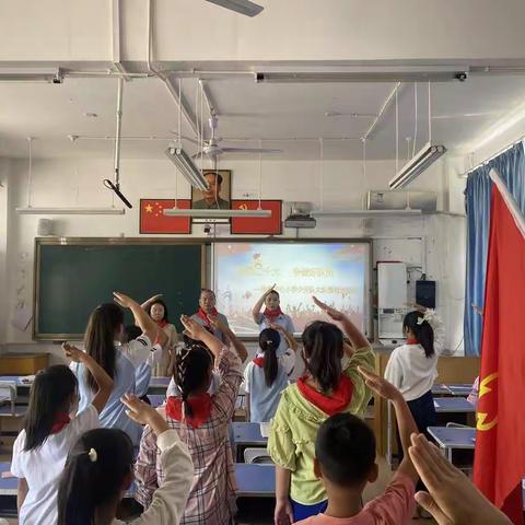 独李中心小学大队委竞选活动