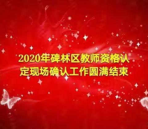 2020年下半年碑林区教师资格认定现场确认工作圆满结束
