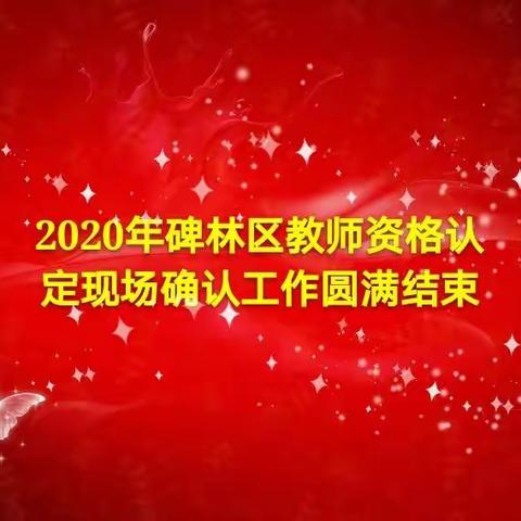 精心组织 用心服务                            2020年碑林区教师资格认定现场确认工作圆满结束