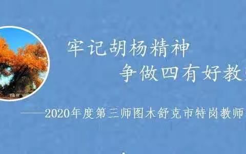 后浪入海，不忘初心，以人为镜，乘风翻腾———第三师图木舒克市2020特岗岗前培训