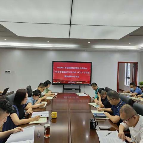市金控公司召开8月份党委理论学习中心组（扩大）学习会暨党员集中学习会