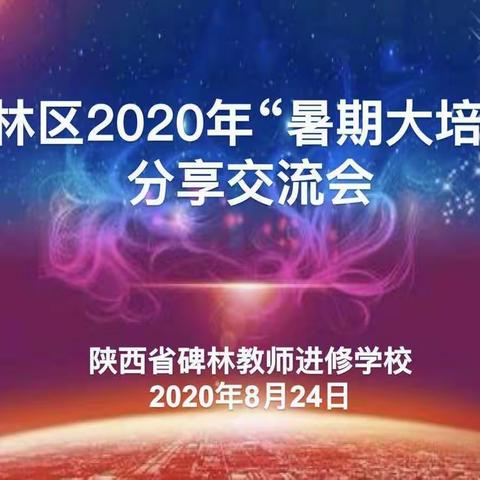 【碑林教育•暑期培训】交流学习共成长 凝心聚力促提升——碑林区2020年“暑期大培训”交流分享会成功举办