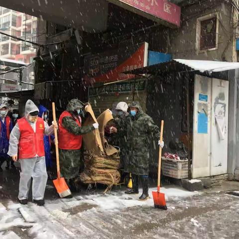 党建服务在行动 社区清雪暖人心