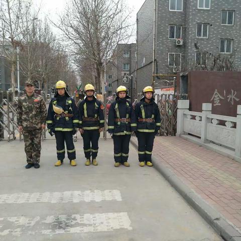 2019年1月31日梓东中队对金水佳苑开展"防消联勤"工作（带队干部：兰佑铭）