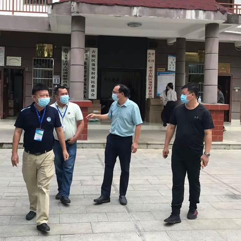 吉阳区区长杨鸿钧莅临落笔村督导检查疫情防控工作