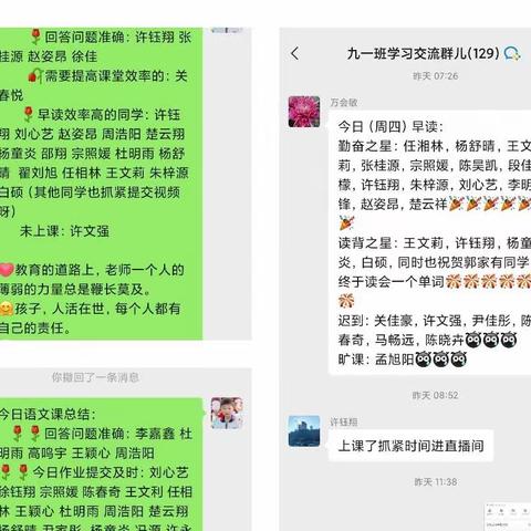 相守云端，共赴美好——长葛十六中九一班十一周网课总结