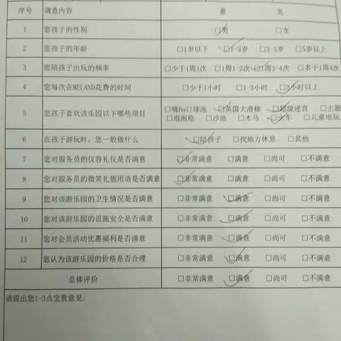 合肥万象城meland店顾客满意度调查表美篇汇总