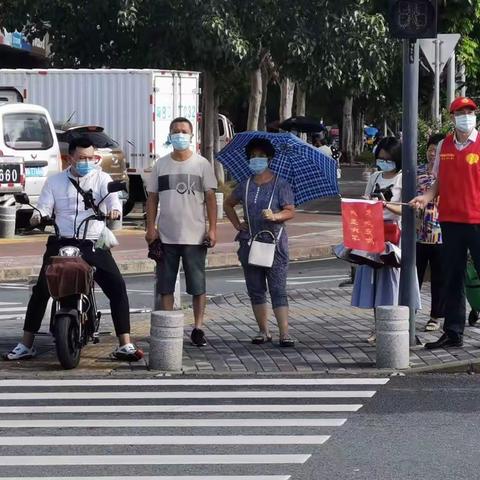 党建服务中心全体工作人员参与街道第八轮交通疏导工作