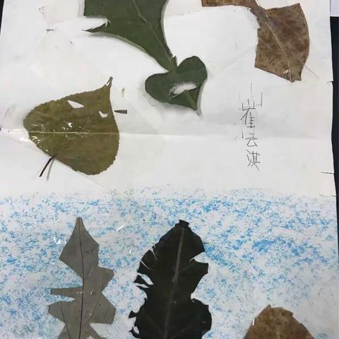 记一年级亲子拓展活动——《做一幅叶画》