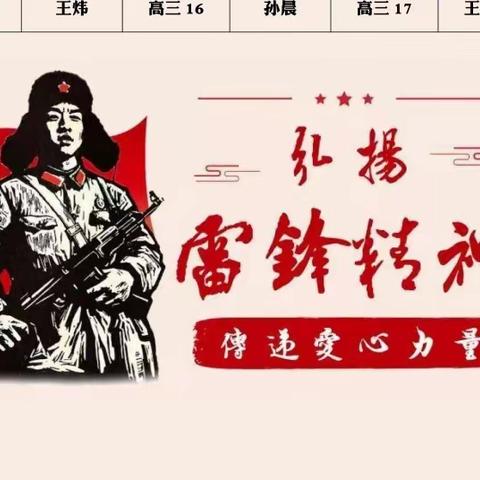 高中部3月份学雷锋志愿者活动