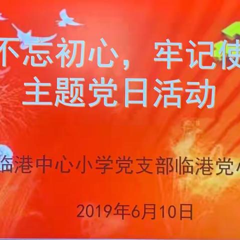 临港镇中心小学党支部开展“学习贯彻习近平总书记视察江西时的重要讲话精神”主题党日活动