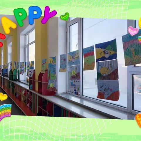 上营中心幼儿园——大班幼儿期末绘画展活动