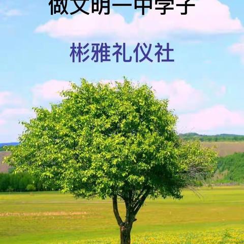 召陵区老窝镇第一初级中学------彬雅礼仪社精彩剪影