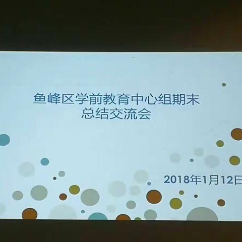 鱼峰区学前教育中心组的期末工作总结交流会