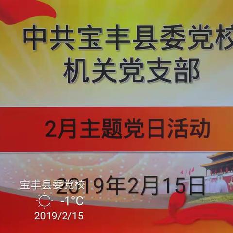 中共宝丰县委党校机关党支部开展2月主题党日活动