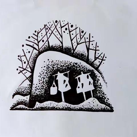 “ 布黑置白，装点生活 ”九年级一班学生美术作业展示！