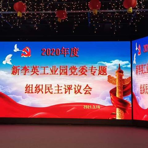 2020年度新李英工业园党委专题组织民主评议会