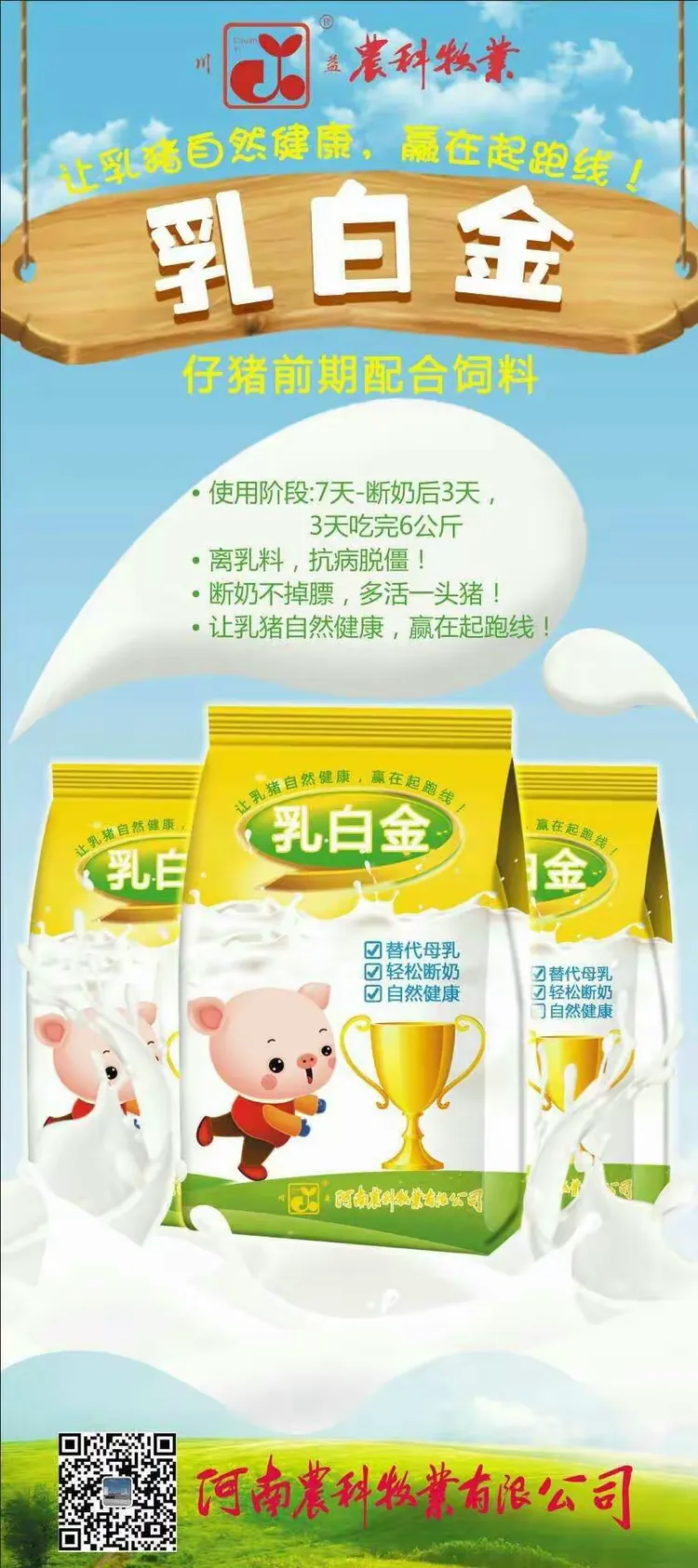 乳白金一乳猪新一代健康产品专解乳猪断奶难