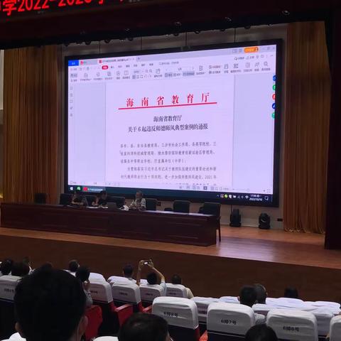 洋浦中学学习“关于6起违反师德师风典型案例通报”情况汇报