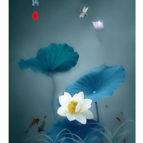 我爱荷花，更爱她的品德。