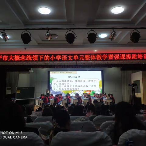 大概念统领下的小学语文单元整体教学即强课提质培训活动