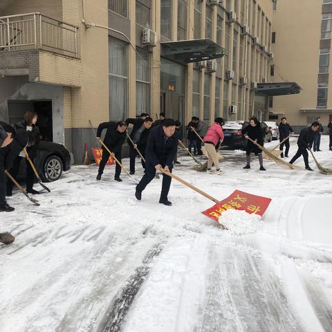 市林业局对责任卫生区积雪进行清扫