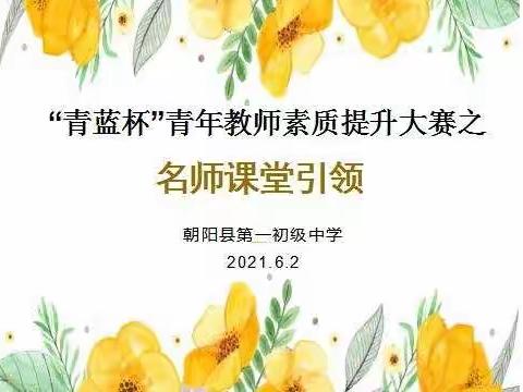 名师课堂展风采，分享交流共提高-----“青蓝杯”青年教师素质提升大赛之名师课堂引领