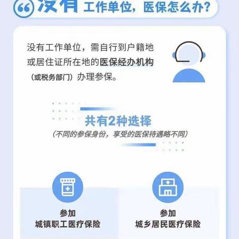 没有工作单位，该如何参加医保？