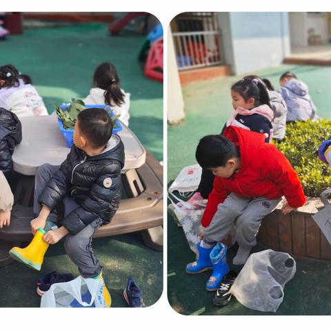 中六班户外游戏之沙池乐