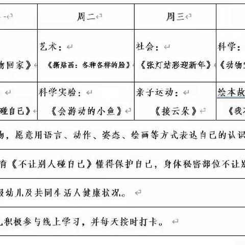 “线上教学 陪伴成长”——临江中心幼儿园小四班线上教学篇