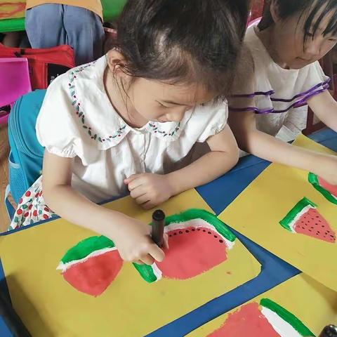 乐逸美术班作品《西瓜🍉》