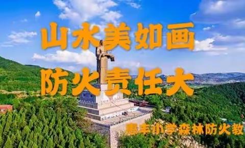 【山水美如画，防火责任大】-惠丰小学森林防火教育活动