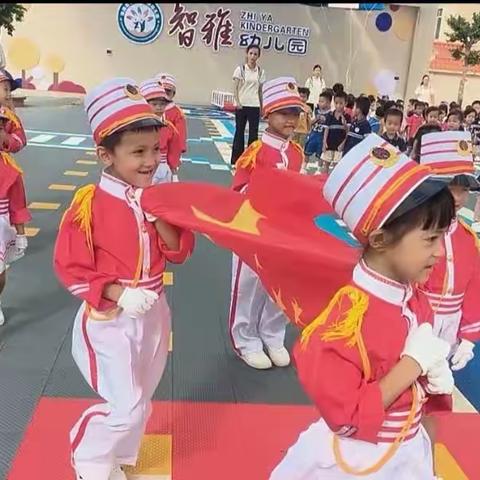 徐闻县龙塘镇智雅幼儿园第五周升旗仪式